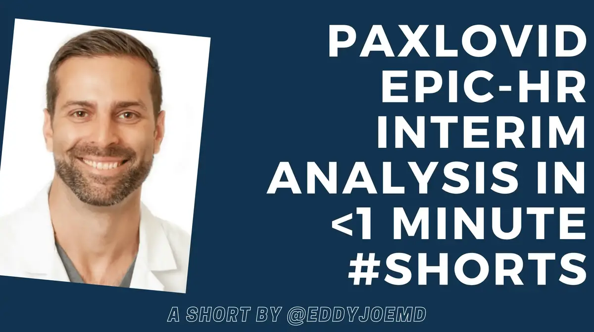 'Video thumbnail for Paxlovid Decreases Risk of Hospitalization #shorts'