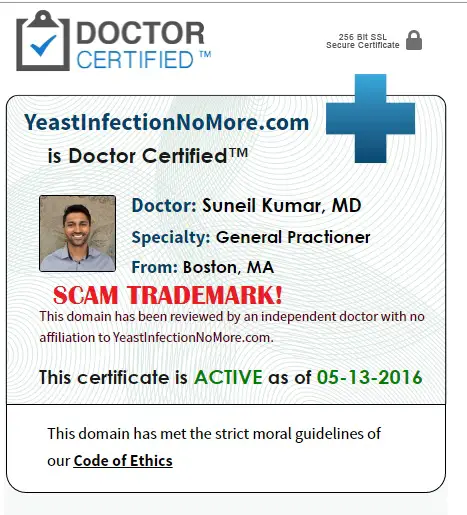 yeast infection no more doctor certified scam