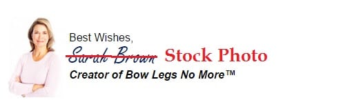 sarah brown stock photo bow legs no more scam