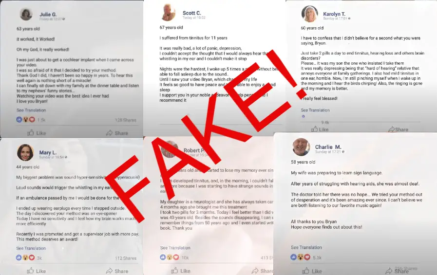 fake facebook testimonials synapse xt scam