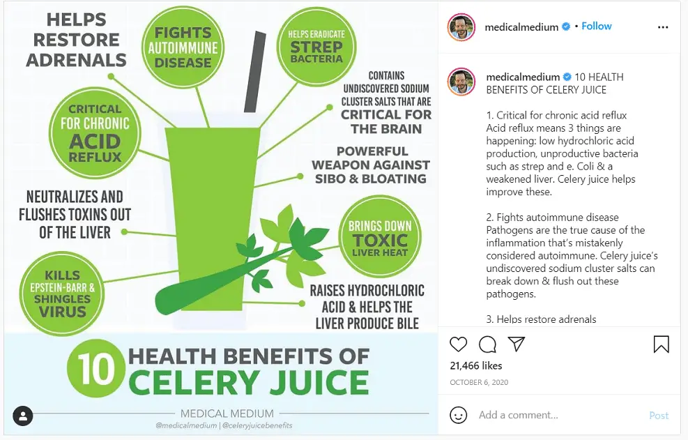 benefits of celery juice by medical medium anthony william