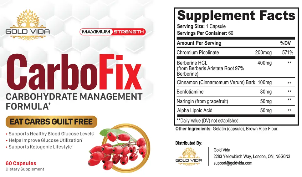 carbofix ingredients label